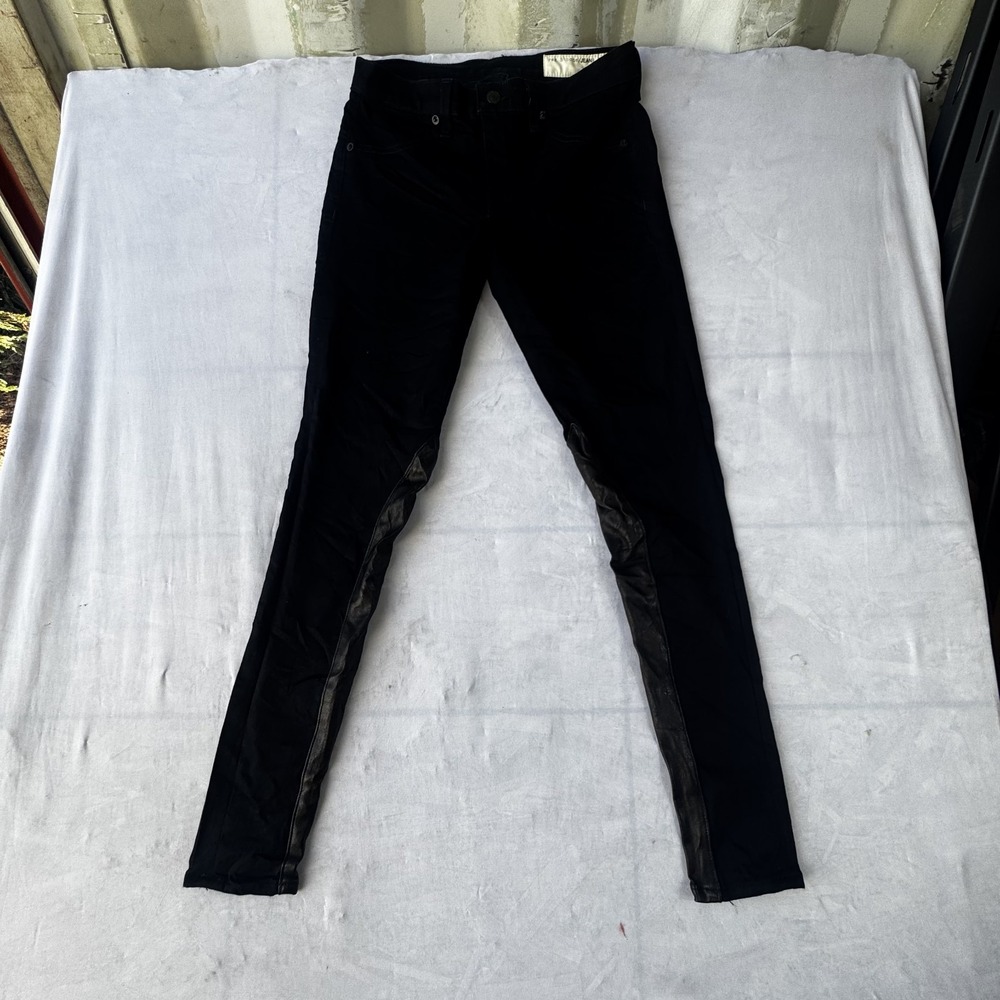 Rag & Bone Jeans Womens 27 Black Denim 5 Pockets Contemporary Street Skinny Leg